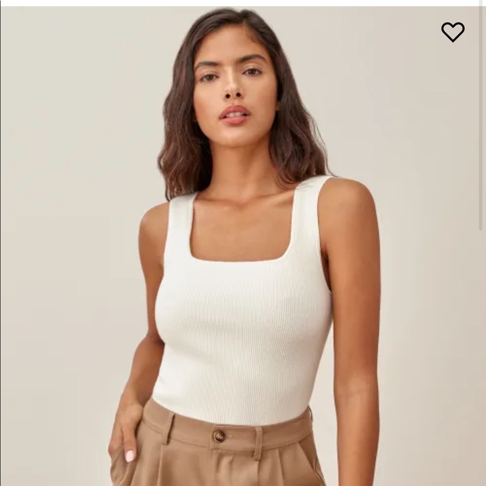 Reformation Julia Ribbed Sweater Tank